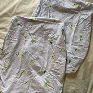 Lemon Print Nestig Mini Crib Sheets